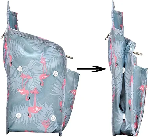 Vista 5 de HOYOFO Organizador de mochila pequeña, negro, 7.7 pulgadas de largo x 4.3 pulgadas de ancho x 10.6 pulgadas de alto, nailon impermeable, se adapta a