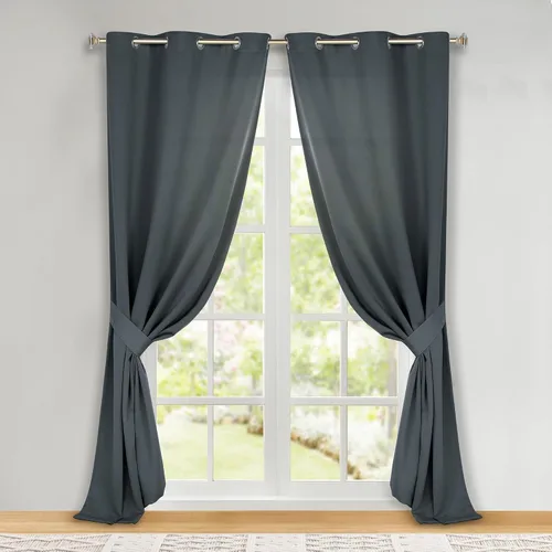 Vista 99 de Superior Cortinas Opacas, Oscurecimiento de Habitación, Dormitorio, Cortinas, Cocina, Acentos de Ventana de Sala de Estar, Bloqueo Solar, Térmico