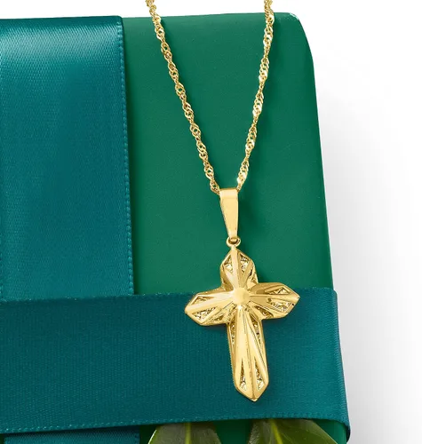 Vista 5 de Ross-Simons 3-D Cross Pendant Necklace in 18kt Yellow Gold