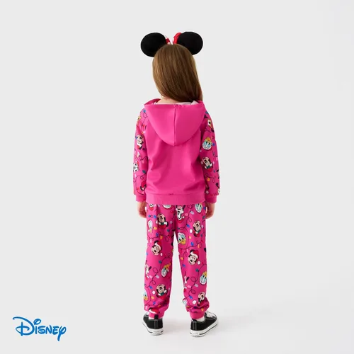 Vista 3 de Disney Mickey and Friends Outfits 2pcs Toddler Girl & Boy Long Sleeve Hoodie and Pants Set, 2-6 Years