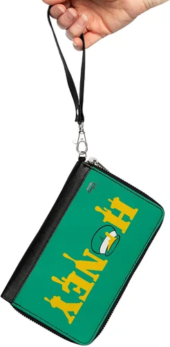 Vista 2 de Buckle-Down Winnie The Pooh - Cartera rectangular con cremallera de poliuretano para mujer, 7.5 x 4.5 pulgadas, Winnie the Pooh, Buckle-down Cartera