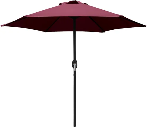 Vista 7 de ABBLE Sombrilla de patio al aire libre de 7.5 pies con manivela, resistente a la intemperie, sombrilla de protección UV, duradera, 6 varillas de Agua