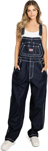 Vista 19 de Overoles holgados de sarga y mezclilla para mujer de talla grande