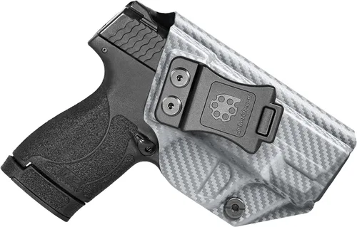 Vista 13 de Amberide IWB Funda Kydex para Smith & Wesson M&P Shield Plus/Shield M2.0 / Shield M1.0 3.1 pulgadas, transporte oculto, opciones MOS y no MOS