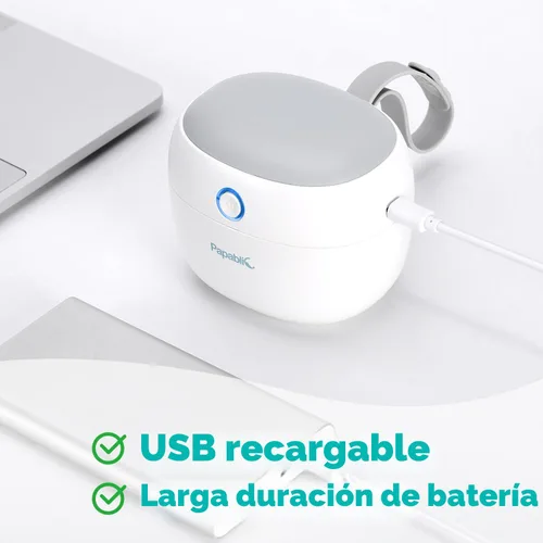 Vista 6 de Papablic Desinfectante portátil para chupete, estuche desinfectante con luz UV sobre la marcha para la salud del bebé, mini caja desinfectante