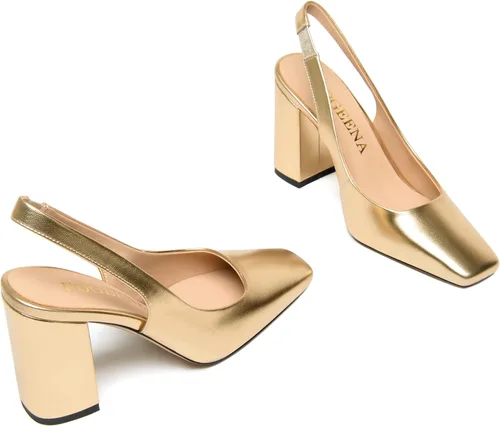 Vista 8 de Zapatos de vestir de tacón alto para mujer, con puntera cuadrada, sexy, cómodos, con puntera cuadrada, de 3.5 pulgadas