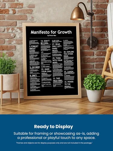Vista 4 de Impresión motivacional para pared, póster con cita inspiradora "Manifiesto para el crecimiento", obra de arte de fitness para gimnasio en casa, sala