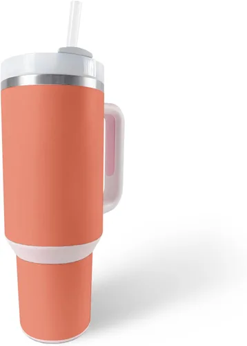 Vista 20 de MightySkins Skin - Vaso de vinilo compatible con Stanley The Quencher H2.0 FlowState de 40 onzas, color turquesa sólido, funda protectora, duradera