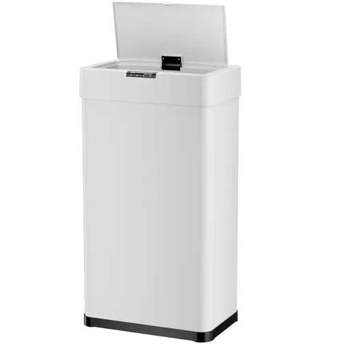 Vista 10 de Cubo de basura con sensor de movimiento, sin contacto, cubo de basura automático inteligente con tapa de cierre suave, anillo de retención de bolsa