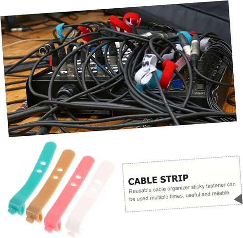 Vista 8 de Organizador de cables de silicona para auriculares y cables USB, banda de amarre suave para almacenamiento, solución de gestión de cables