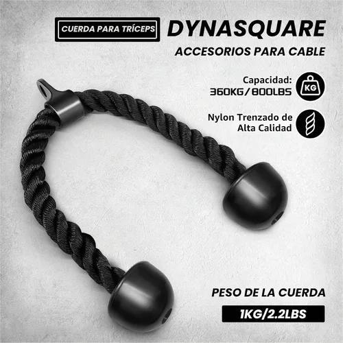 Vista 5 de Combinación de accesorios para máquina de cable, accesorios de acero sólido resistente LAT con asas de ejercicio y correas de tobillo, accesorios