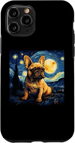Vista 26 de Funda para iPhone 14 Pro Max Van Gogh Dog Bulldog francés