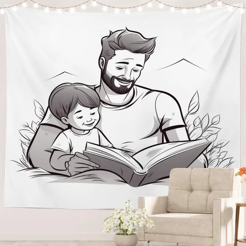 Vista 68 de Batmerry Peaceful Retreat Beautiful Landscape Polyester Tapestry, Blooming Garden Setting Lightweight Wall Hanging High-Definition Print Backdrop