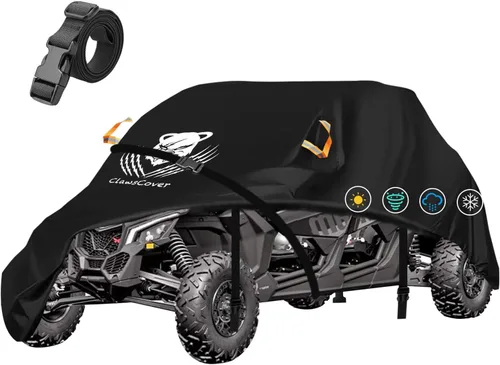 Vista 12 de ClawsCover UTV - Cubiertas impermeables para todo tipo de clima, tela Oxford 420D resistente al viento, ATV lado a lado UTV Accesorios para Polaris
