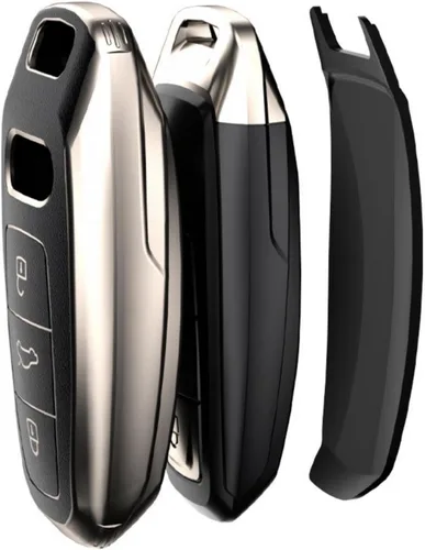 Vista 5 de LAVIYE Funda protectora para llavero remoto de automóvil, para Audi A6 A7 A8 E-tron Q5 Q7 Q8 C8 D5 Accesorios