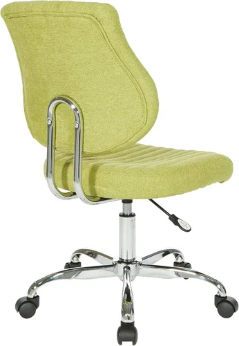 Vista 8 de OSP Home Furnishings Sunnydale - Silla de oficina de felpa ajustable con base cromada, albahaca
