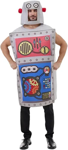 Vista 3 de BaronHong Disfraz de esponja unisex para adultos, disfraz de esponja de Halloween, lindo conjunto de tocado de túnica