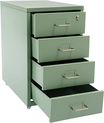Vista 12 de TFCFL 4 Drawer Metal File Cabinet, 11.02lb/Drawer,Lockable Top(Black)