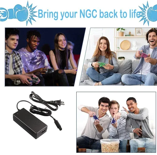 Vista 5 de Gamecube Power Cord AC Power Supply Adapter for Nintendo GameCube NGC System Console 12v wall charger RSUGCPSU