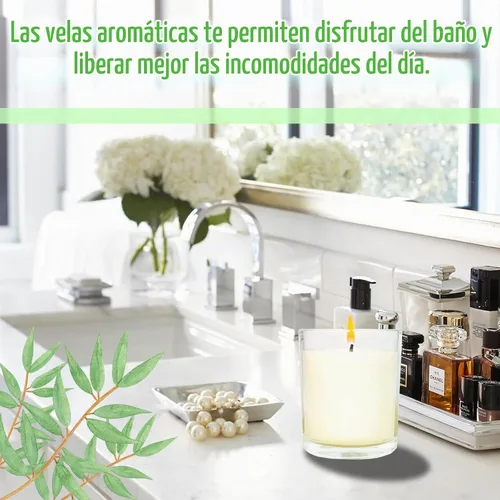 Vista 4 de 12 velas de soja de 6 onzas, juego de velas perfumadas a granel de eucalipto, velas de aromaterapia, velas perfumadas para aliviar el estrés