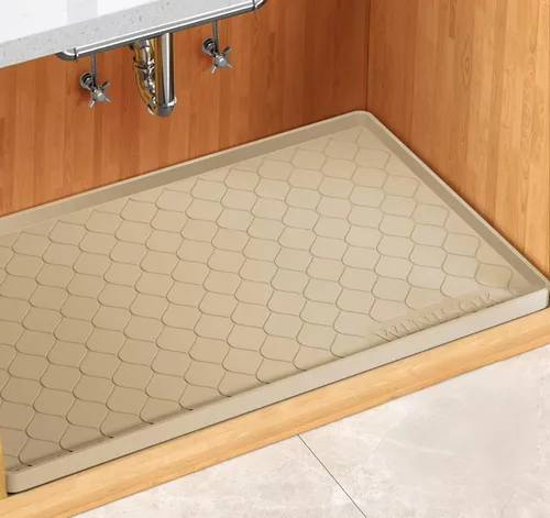 Vista 10 de Winisok Alfombrilla de silicona para debajo del fregadero de 19 x 19 pulgadas, artículos esenciales de cocina y artilugios, forro de estante