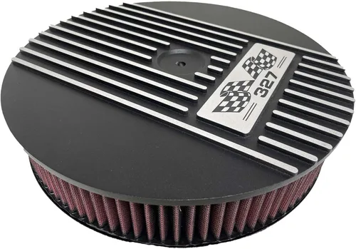 Vista 3 de Pequeño bloque Chevy 327-13" Kit de filtro de aire redondo - Negro