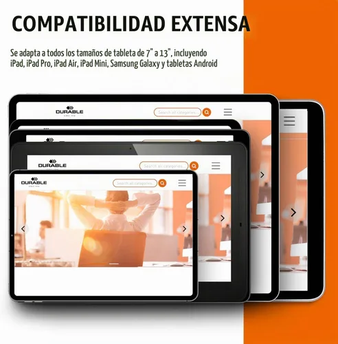 Vista 5 de Durable Soporte para tablet montado en la pared, soporte universal, se