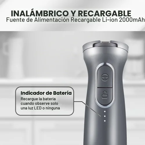 Vista 8 de Elite Gourmet EHB1324 Batidora de mano recargable inalámbrica, 5