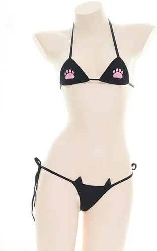 Vista 2 de SPORCLO Cute Anime Lingerie Sets Sexy Bra and Panty Set Costume Cosplay Bikinis for Women