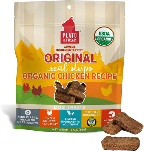 Vista 25 de PLATO Tiras Originales de Pollo Orgánico 170 g, marrón