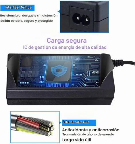 Vista 5 de TREE.NB Cargador eléctrico de la vespa de 42V 2A para la batería del Li-ion