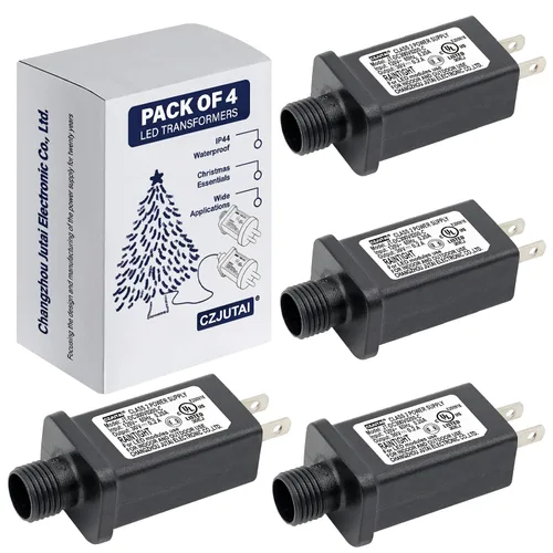Vista 6 de Paquete de 2 fuentes de alimentación PREMIER ADAPTER 30V 0.2A para iluminación navideña CZJUTAI JT-DC300V0200-C