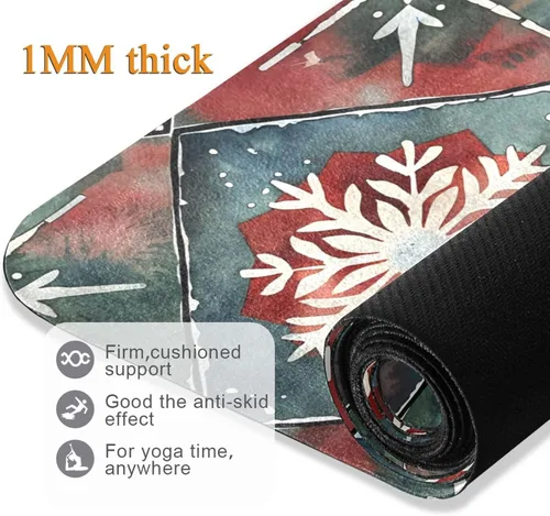 Vista 5 de Pattern Pattern Yoga Mat Non Slip Thick Kids Eco Friendly Rubber Workout Foldable Yoga Mat Women Exercise
