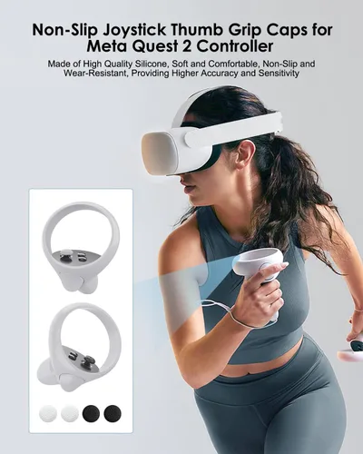 Vista 5 de Head Strap for Oculus Quest 2 Headset, TanReginal Original Replacement Head Strap for Meta Quest 2 Headstrap with 4 Pcs Controller Thumb Grip Caps