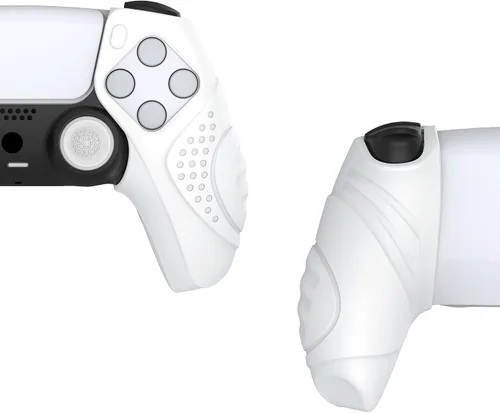 Vista 7 de PlayVital Guardian Edition - Funda ergonómica de silicona suave para PS5, compatible con estación de carga, protector de goma con tapas de palanca
