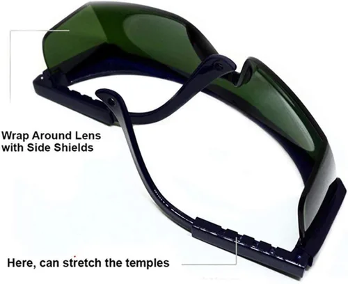 Vista 5 de Gafas láser infrarrojas de 1064nm y gafas protectoras láser de 200-450 y 800-2000nm