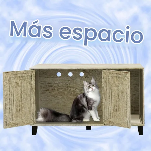 Vista 3 de TaoHFE - Caja de arena oculta para gatos con almohadilla para arañazos