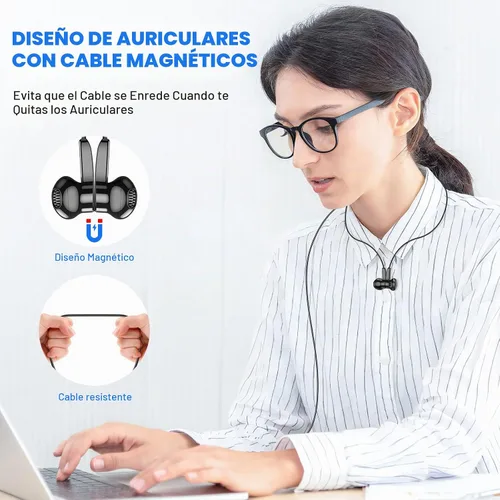 Vista 4 de Auriculares USB C con cable para Samsung S26 S25 Ultra S24 S23 Fe S22 Negro