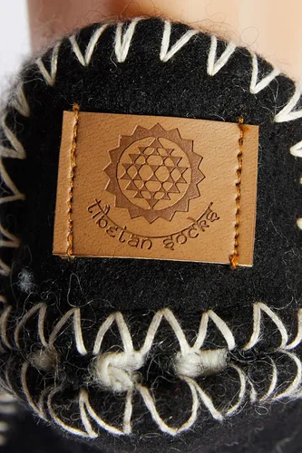Vista 4 de Tibetan Socks Pantuflas tipo botín con forro polar de lana tejida a mano
