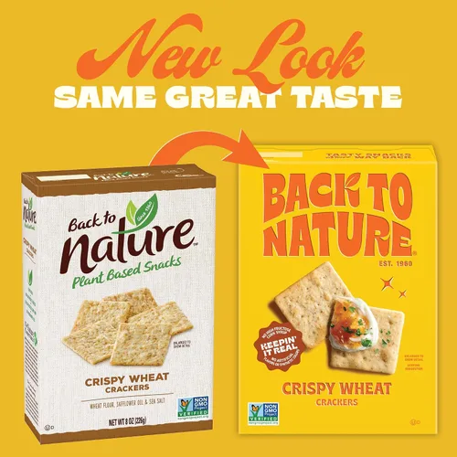 Vista 7 de Back to Nature Galletas crujientes de trigo, aperitivo a base de plantas sin OMG, 1 paquete