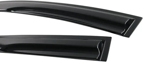 Vista 5 de IKON MOTORSPORTS - Visera de ventana compatible con Toyota Yaris Sedán 2007-2013, humo acrílico teñido y semitransparente, protector de sombra