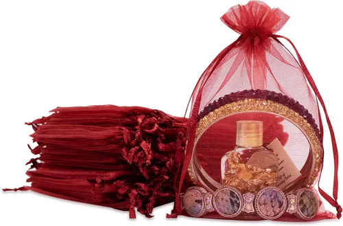 Vista 52 de TheDisplayGuys - Paquete de 48 bolsas de regalo de organza transparente negra de 2 x 2-3/4 pulgadas con cordón, bolsas de regalo para joyas, bolsas