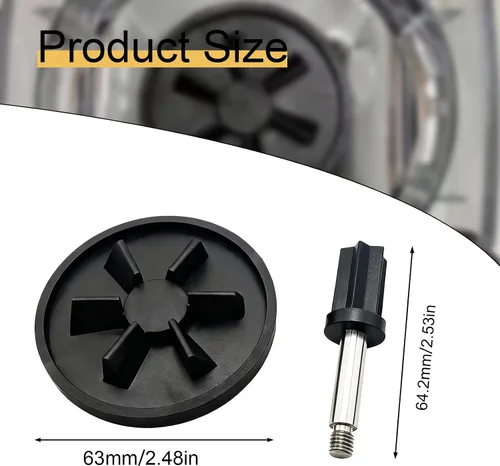 Vista 2 de Compatible con piezas de licuadora Ninja BL610, BL710, serie CT610, embrague de accionamiento de cuchilla y perno de impulsión, kit de acoplamiento