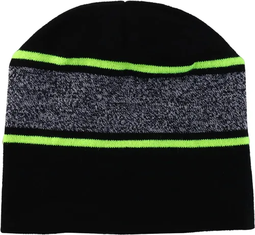 Vista 3 de Trendy Apparel Shop Hecho en Estados Unidos - Gorro corto con rayas contrastantes