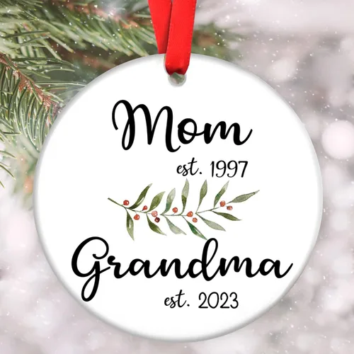 Vista 12 de Adornos familiares personalizados, adorno de Navidad familiar, decoración del hogar de Navidad, regalos de Navidad para la familia, adornos de árbol