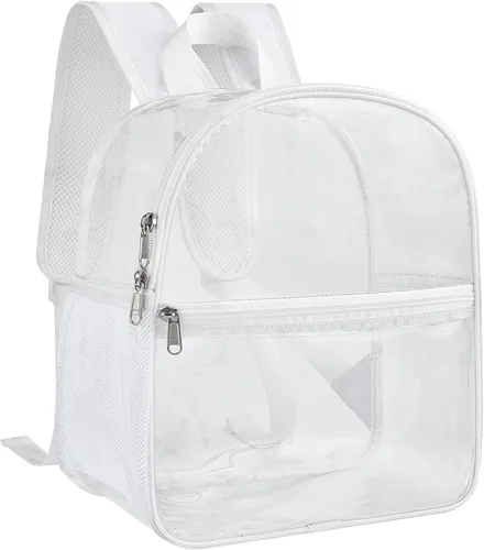 Vista 10 de Paxiland Mochila transparente resistente, 16 x 13 x 7 pulgadas, bolsa