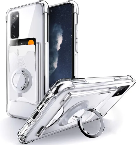 Vista 22 de Shields Up Funda para Samsung Galaxy S10, Galaxy S10, funda minimalista con tarjetero [3 tarjetas] y soporte de anillo, [protección contra caídas]