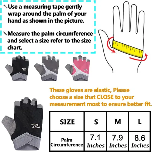 Vista 7 de Luwint Guantes de yoga sin dedos para mujer, antideslizantes, acolchados, para pilates, fitness, entrenamiento, entrenamiento, ejercicio, accesorios