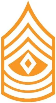 Vista 5 de E-8 Primer corte sargento Rank US Army – Adhesivo – Die 1sg or-8, Azul