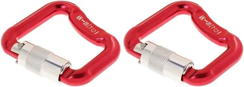Vista 8 de Paquete de 2 caribineros de bloqueo automático de aleación de aluminio para parapente 20KN - rojo
